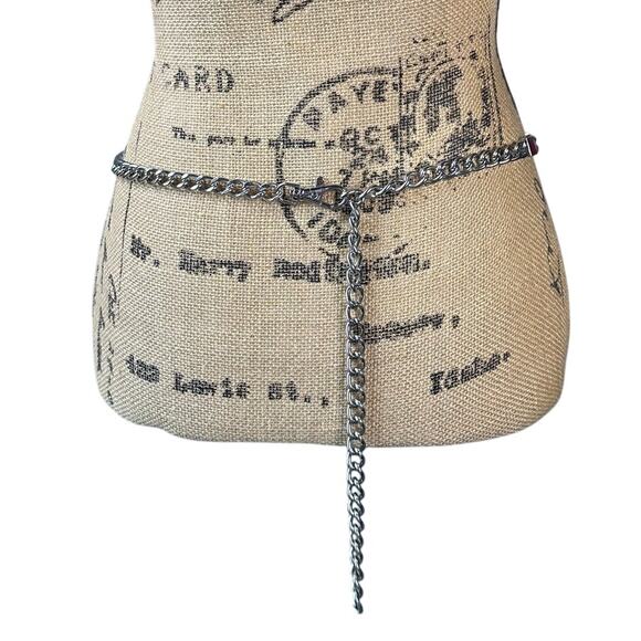 Silver Chainlink Adjustable Belt Size OS - Picture 2 of 4